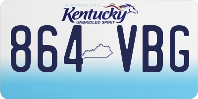 KY license plate 864VBG
