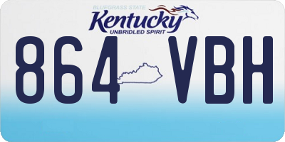 KY license plate 864VBH