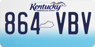 KY license plate 864VBV
