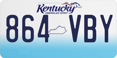 KY license plate 864VBY