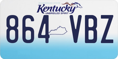 KY license plate 864VBZ