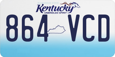 KY license plate 864VCD