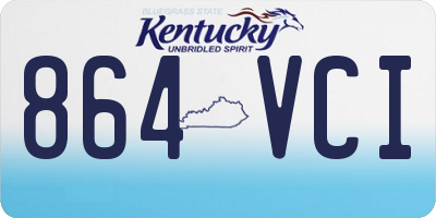 KY license plate 864VCI