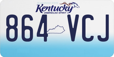 KY license plate 864VCJ