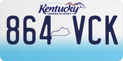 KY license plate 864VCK