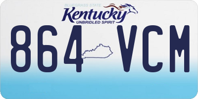 KY license plate 864VCM