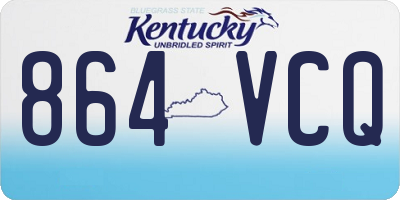 KY license plate 864VCQ