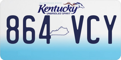 KY license plate 864VCY