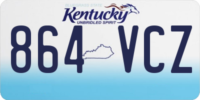 KY license plate 864VCZ