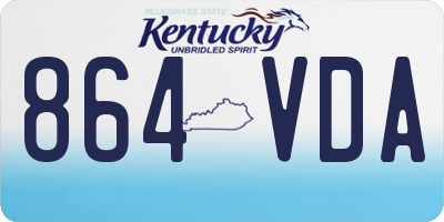 KY license plate 864VDA