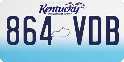 KY license plate 864VDB