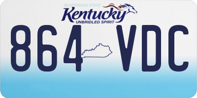 KY license plate 864VDC