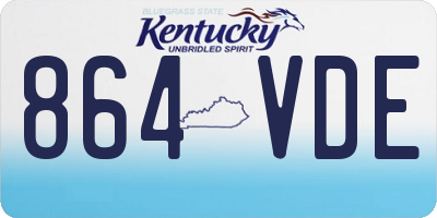 KY license plate 864VDE