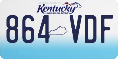 KY license plate 864VDF