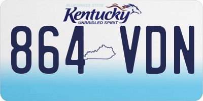 KY license plate 864VDN