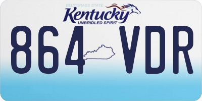 KY license plate 864VDR