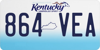 KY license plate 864VEA