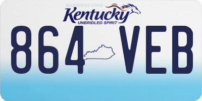 KY license plate 864VEB