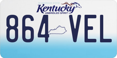 KY license plate 864VEL