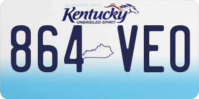 KY license plate 864VEO