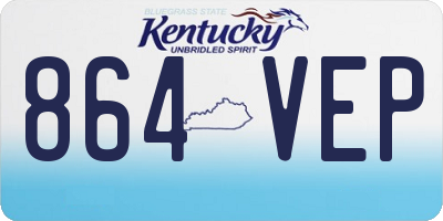 KY license plate 864VEP