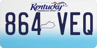 KY license plate 864VEQ
