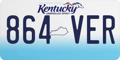 KY license plate 864VER