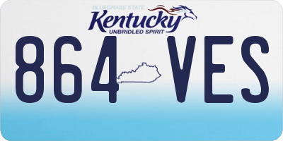 KY license plate 864VES