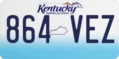 KY license plate 864VEZ