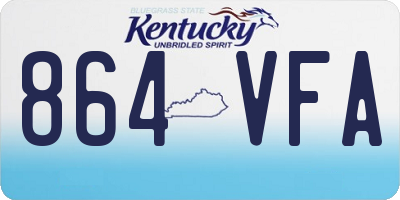 KY license plate 864VFA