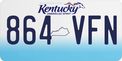 KY license plate 864VFN