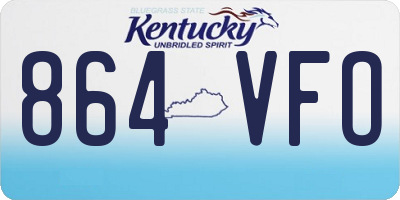 KY license plate 864VFO