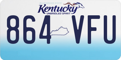 KY license plate 864VFU