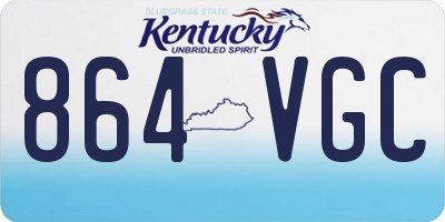 KY license plate 864VGC