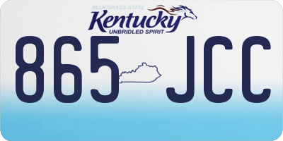 KY license plate 865JCC