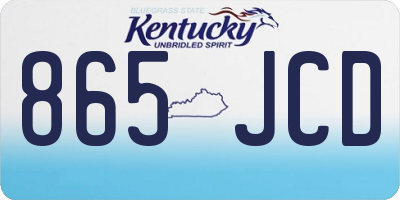 KY license plate 865JCD