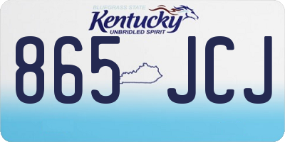 KY license plate 865JCJ