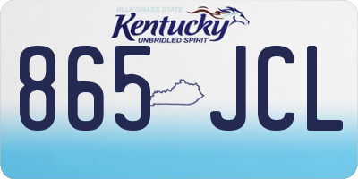 KY license plate 865JCL