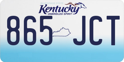 KY license plate 865JCT
