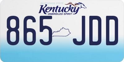 KY license plate 865JDD