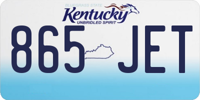 KY license plate 865JET
