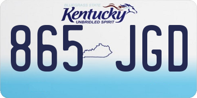 KY license plate 865JGD