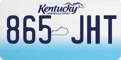 KY license plate 865JHT