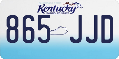 KY license plate 865JJD