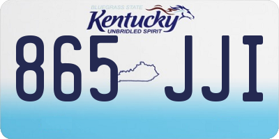 KY license plate 865JJI