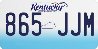 KY license plate 865JJM