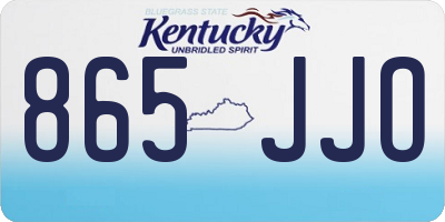 KY license plate 865JJO