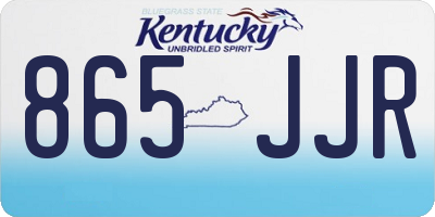 KY license plate 865JJR