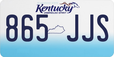KY license plate 865JJS