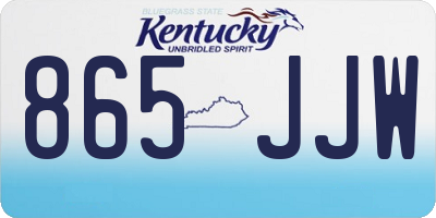 KY license plate 865JJW